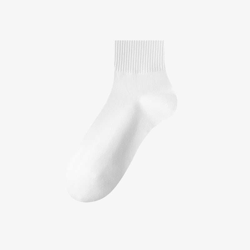 Solid Color Soft Socks(6 Pairs) - White - Ankle - EU36-43(US3-9) - image 17