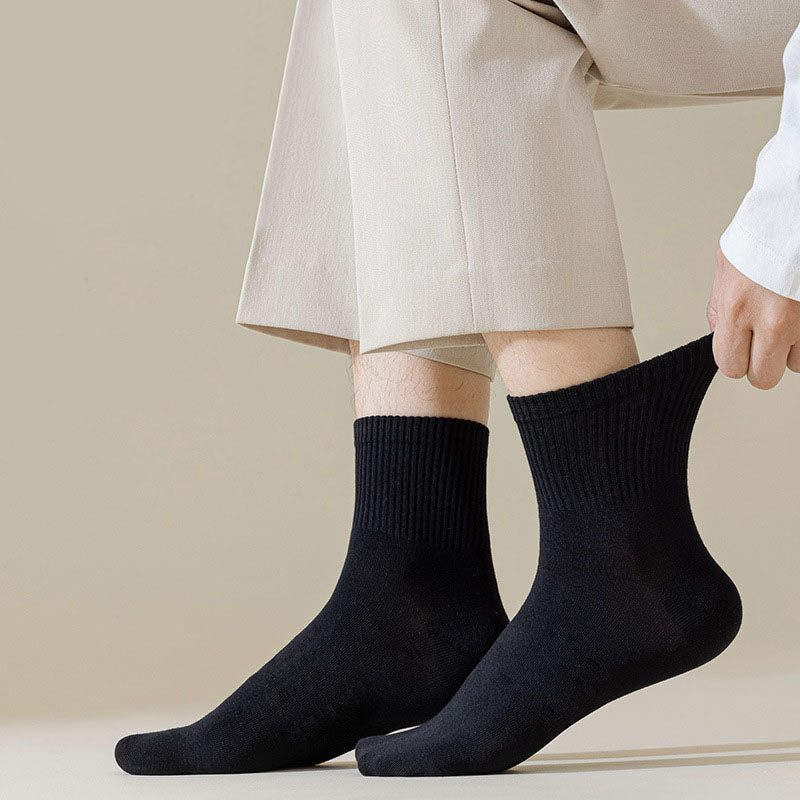 Solid Color Soft Socks(6 Pairs) - image 13