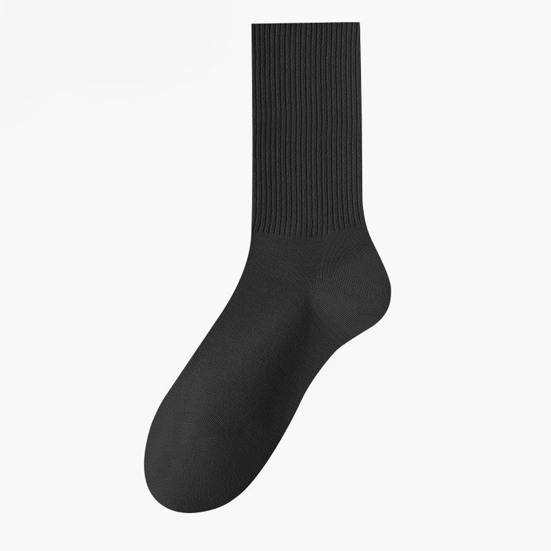 Solid Color Soft Socks(6 Pairs) - Black - Crew - EU36-43(US3-9) - image 16