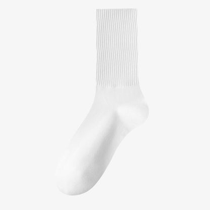 Solid Color Soft Socks(6 Pairs) - White - Crew - EU36-43(US3-9) - image 19