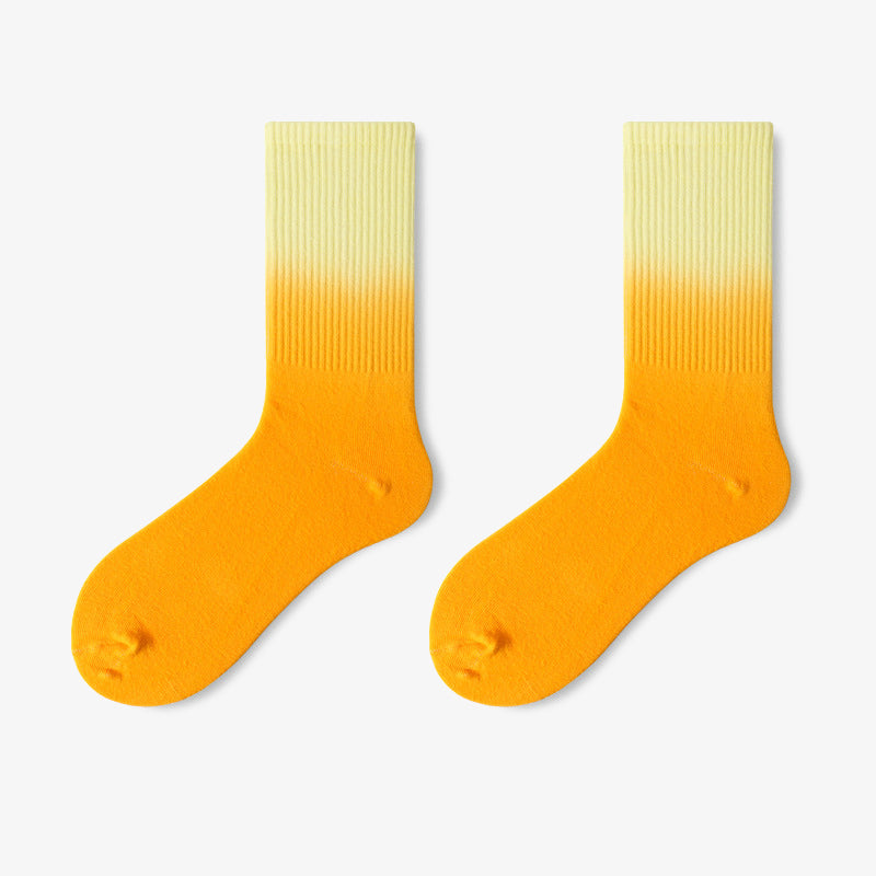 Fashion Gradient Color Quarter Socks(5 Pairs) - image 6