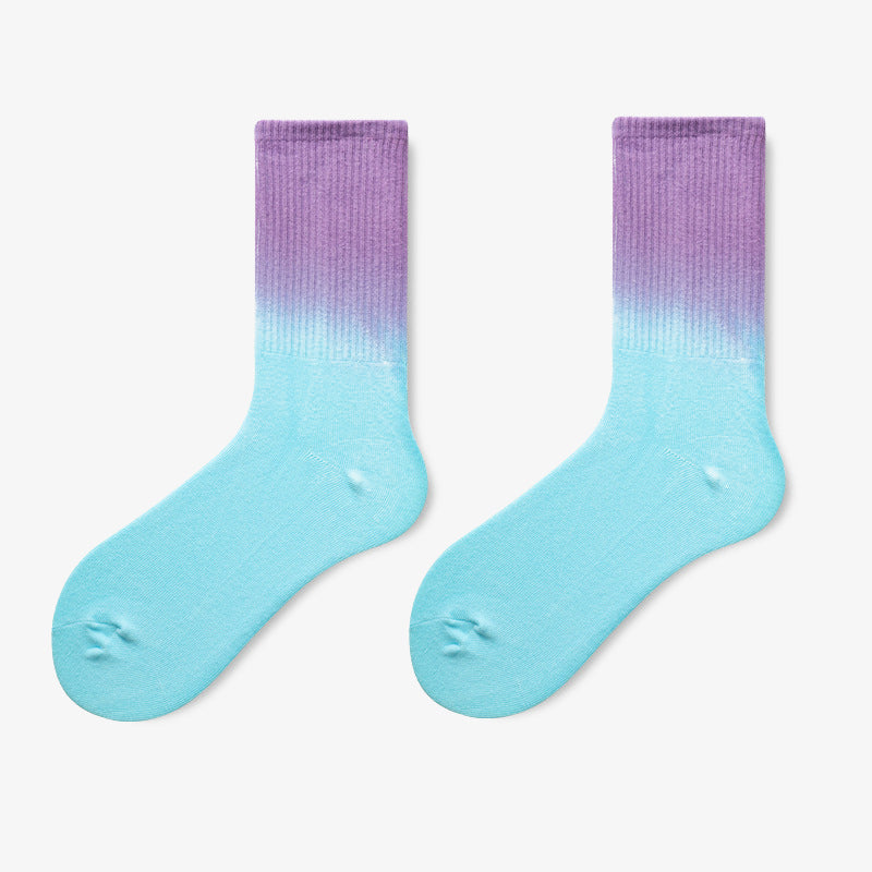 Fashion Gradient Color Quarter Socks(5 Pairs) - image 10