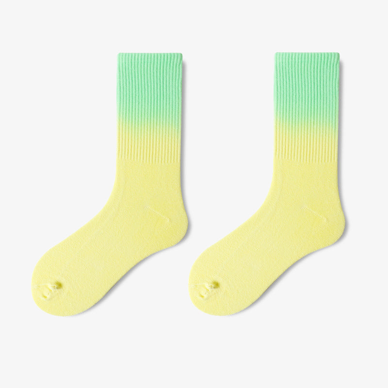 Fashion Gradient Color Quarter Socks(5 Pairs) - image 7