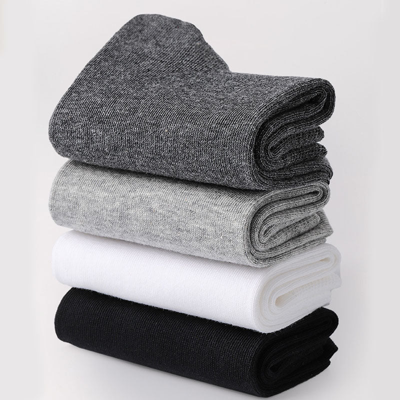 Solid Color Casual Quarter Socks(5 Pairs) - image 4