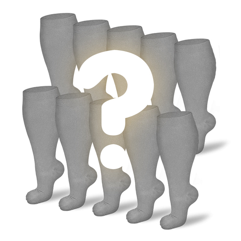Plus Size Compression Socks Mystery Box(10 Pairs) - image 0
