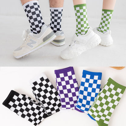 Checkerboard Quarter Socks(6 Pairs) - image 0