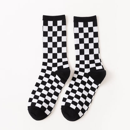 Checkerboard Quarter Socks(6 Pairs) - image 5