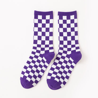 Checkerboard Quarter Socks(6 Pairs) - image 9
