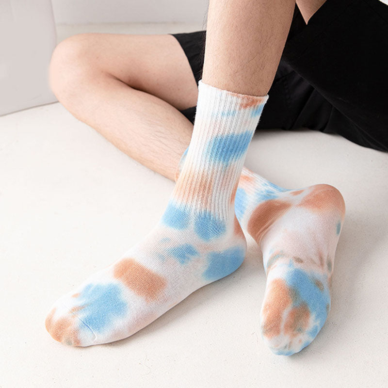 Color Tie Dye Quarter Socks(5 Pairs) - image 2