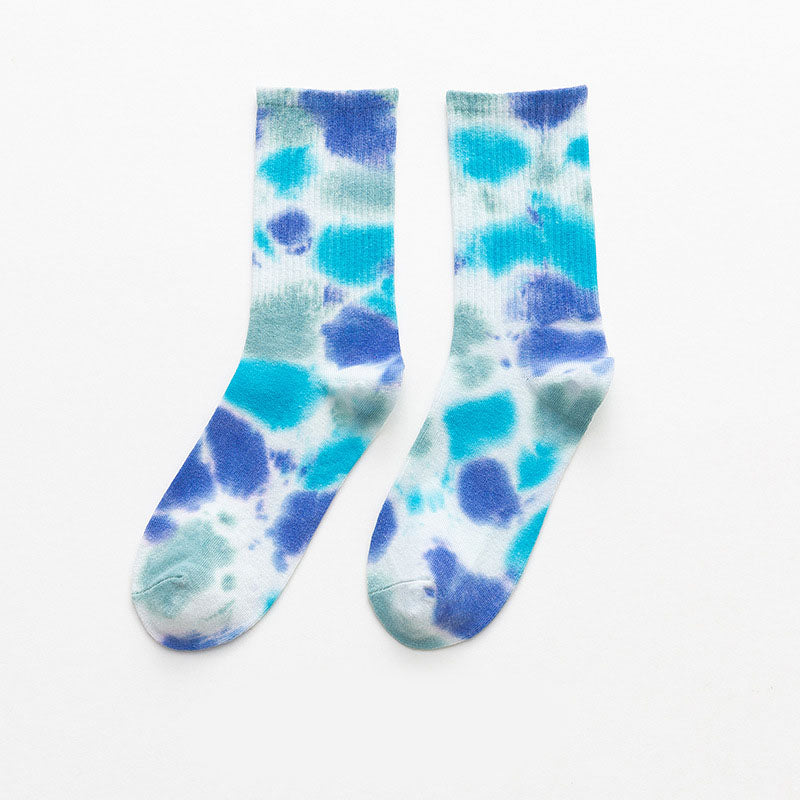 Color Tie Dye Quarter Socks(5 Pairs) - image 9
