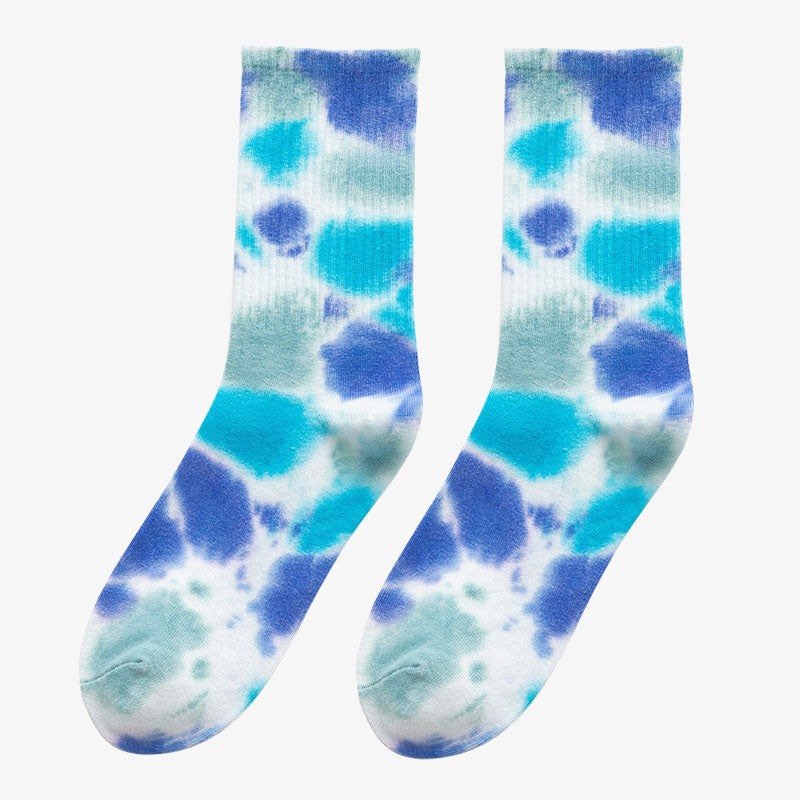 Color Tie Dye Quarter Socks(5 Pairs) - image 5