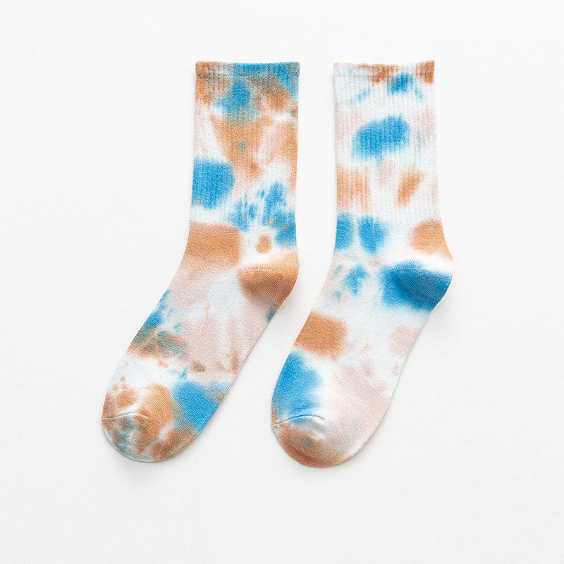 Color Tie Dye Quarter Socks(5 Pairs) - image 7
