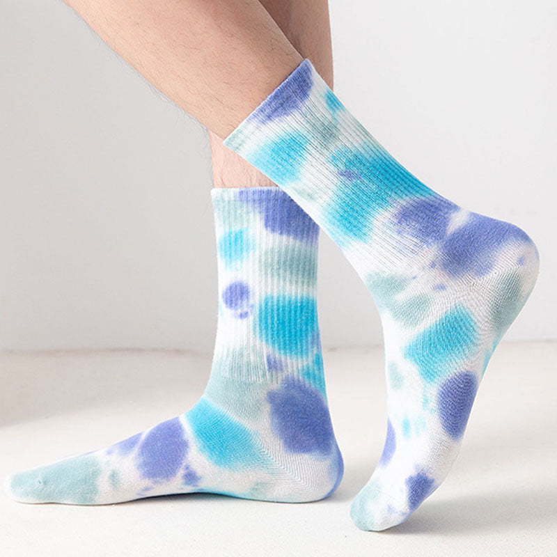 Color Tie Dye Quarter Socks(5 Pairs) - image 1