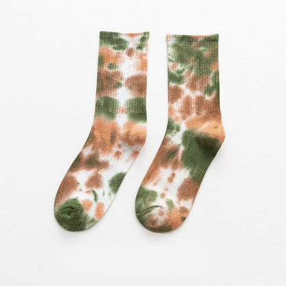 Color Tie Dye Quarter Socks(5 Pairs) - image 6