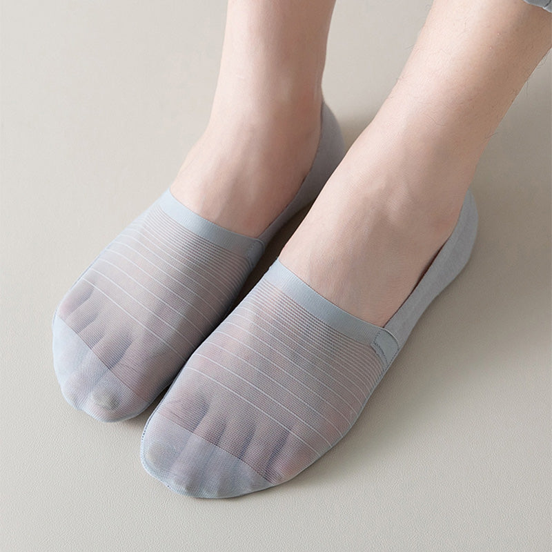 Plus Size Ice Silk No Show Socks(5 Pairs)
