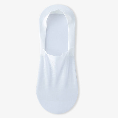 Ice Silk No Show Socks(5 Pairs) - White - EU38-43(US5-9) - image 13