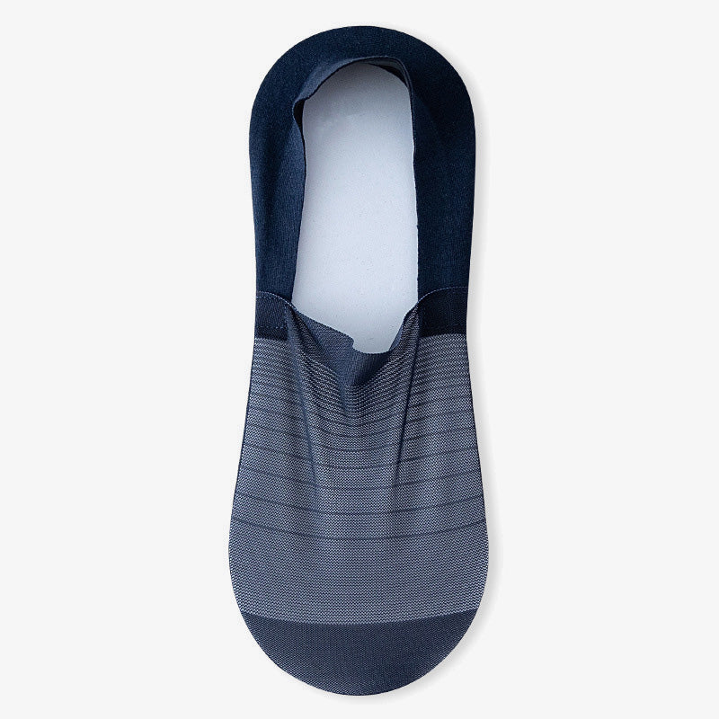 Ice Silk No Show Socks(5 Pairs) - Navy Blue - EU38-43(US5-9) - image 11