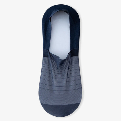 Ice Silk No Show Socks(5 Pairs) - Navy Blue - EU38-43(US5-9) - image 11