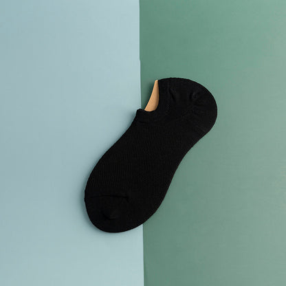 Mesh Non-slip Silicone Ankle Socks(11 Pairs) - Black - EU44-50(US10-15) - image 5