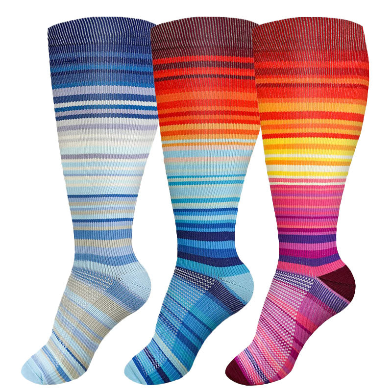 Plus Size Fashion Design Compression Socks(3 Pairs) - image 8