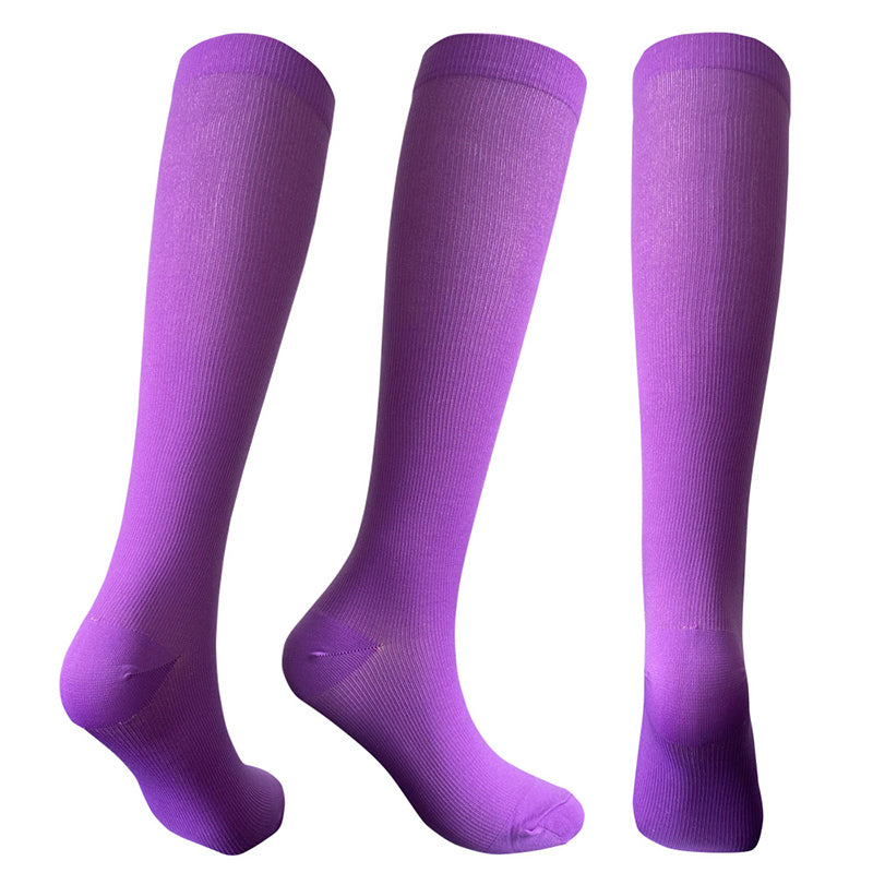 Solid Color Sport Compression Socks(3 Pairs) - image 4
