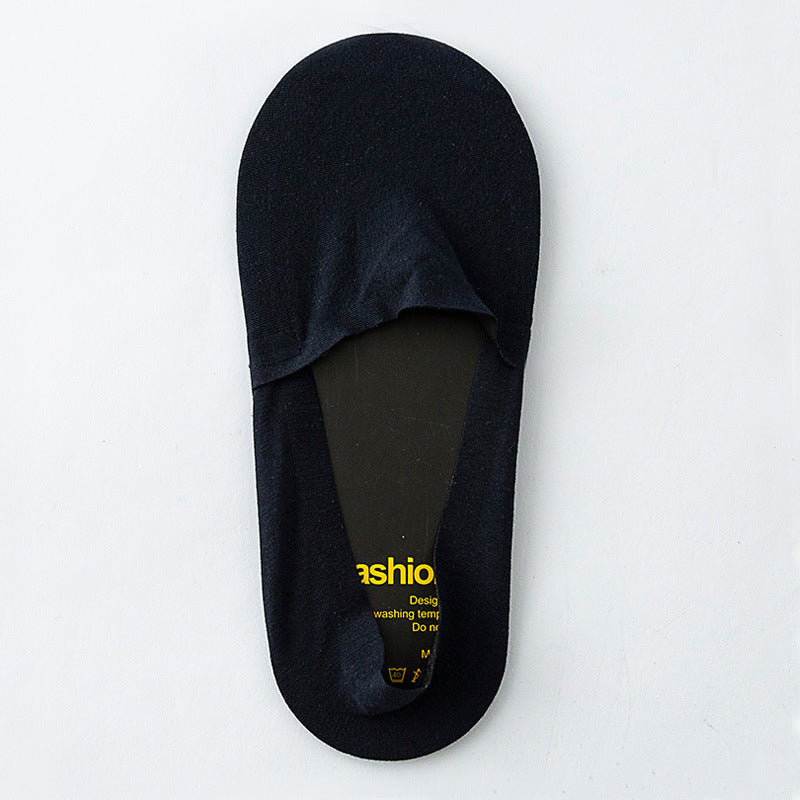 Silicone Anti-shedding No Show Socks(5 Pairs) - Navy Blue - EU42-48(US8.5-13) - image 6