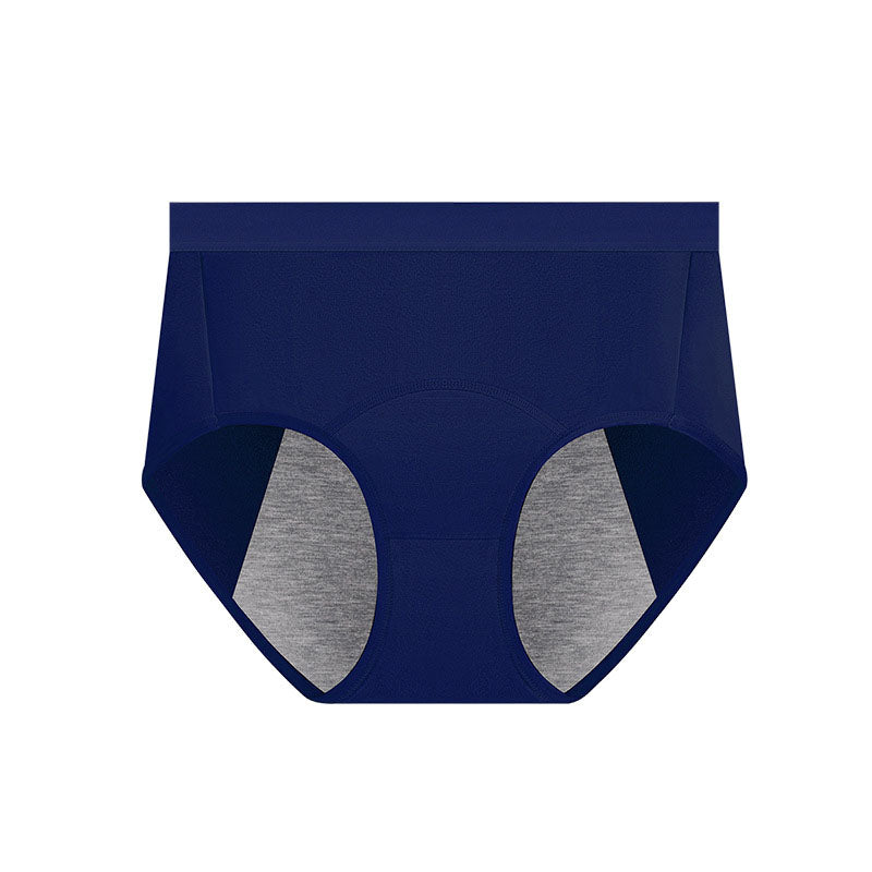 Solid Color Breathable Panty(5 Packs) - Navy Blue - 3XL - image 7