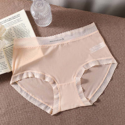Ultra Thin Ice Silk Panty(3 Packs) - Light Pink - 3XL - image 8
