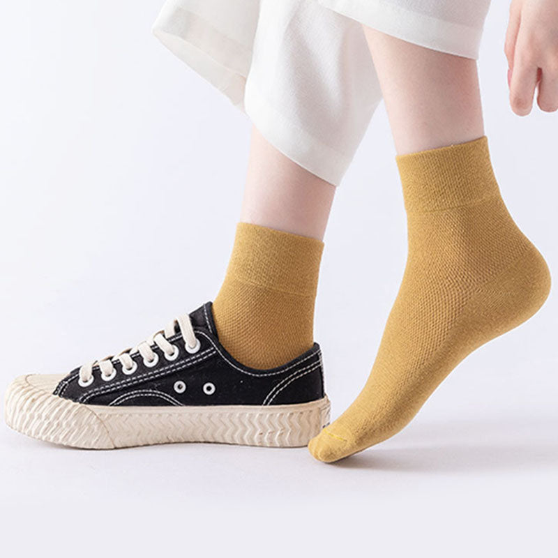 Solid Color Skin Friendly Quarter Socks(10 Pairs) - image 9