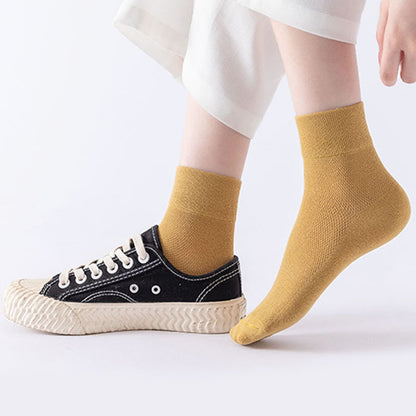 Solid Color Skin Friendly Quarter Socks(10 Pairs) - image 9