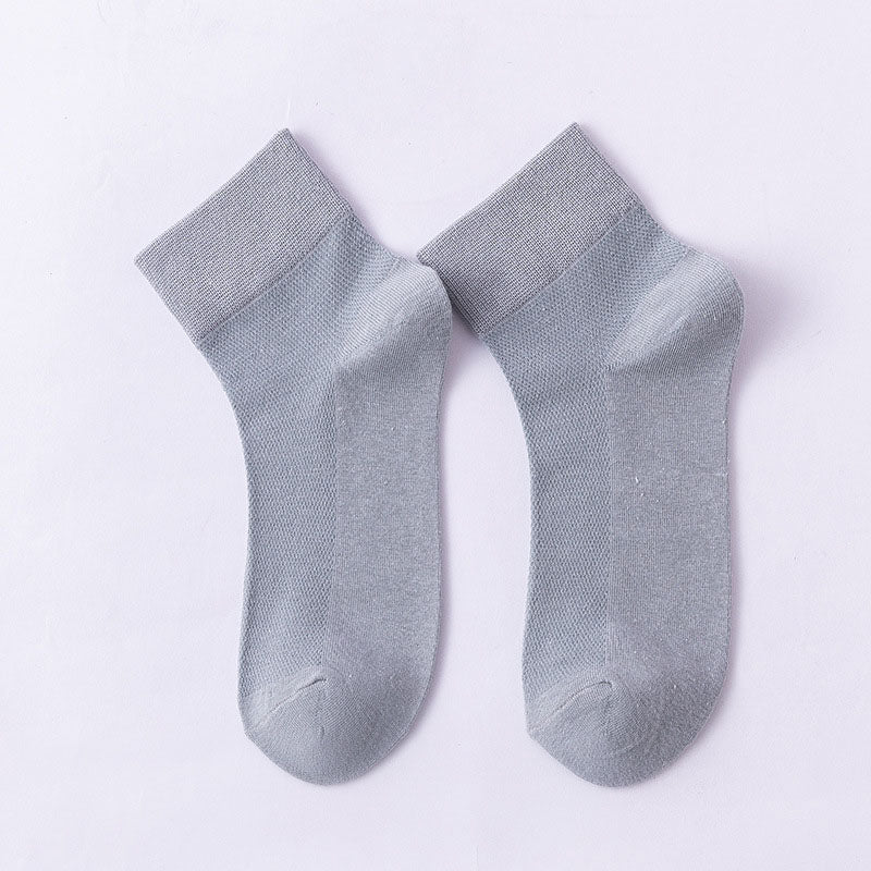 Solid Color Skin Friendly Quarter Socks(10 Pairs) - Light Blue - EU36-38(US3-5) - image 16
