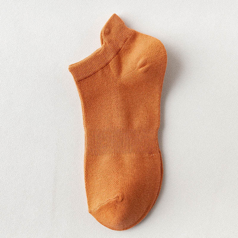 Mesh Four Seasons Ankle Socks(10 Pairs) - Orange - EU36-38(US3-5) - image 11