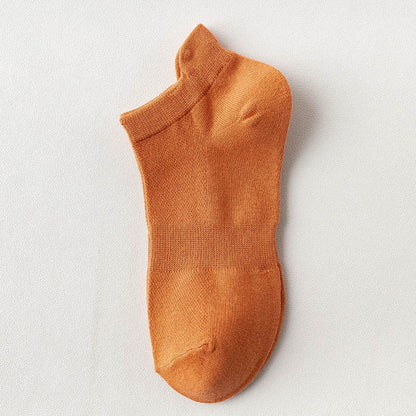 Mesh Four Seasons Ankle Socks(10 Pairs) - Orange - EU36-38(US3-5) - image 11
