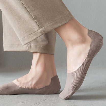 Ice Silk Striped No Show Socks(6 Pairs) - image 3