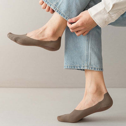 Ice Silk Striped No Show Socks(6 Pairs) - image 1