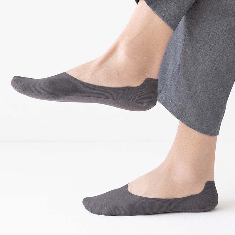 Ice Silk Striped No Show Socks(6 Pairs) - image 7