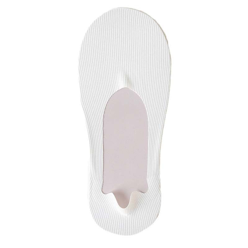 Plus Size Ice Silk Striped No Show Socks(6 Pairs)