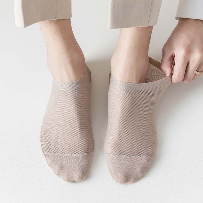 Plus Size Ice Silk Breathable Ankle Socks(3 Pairs)