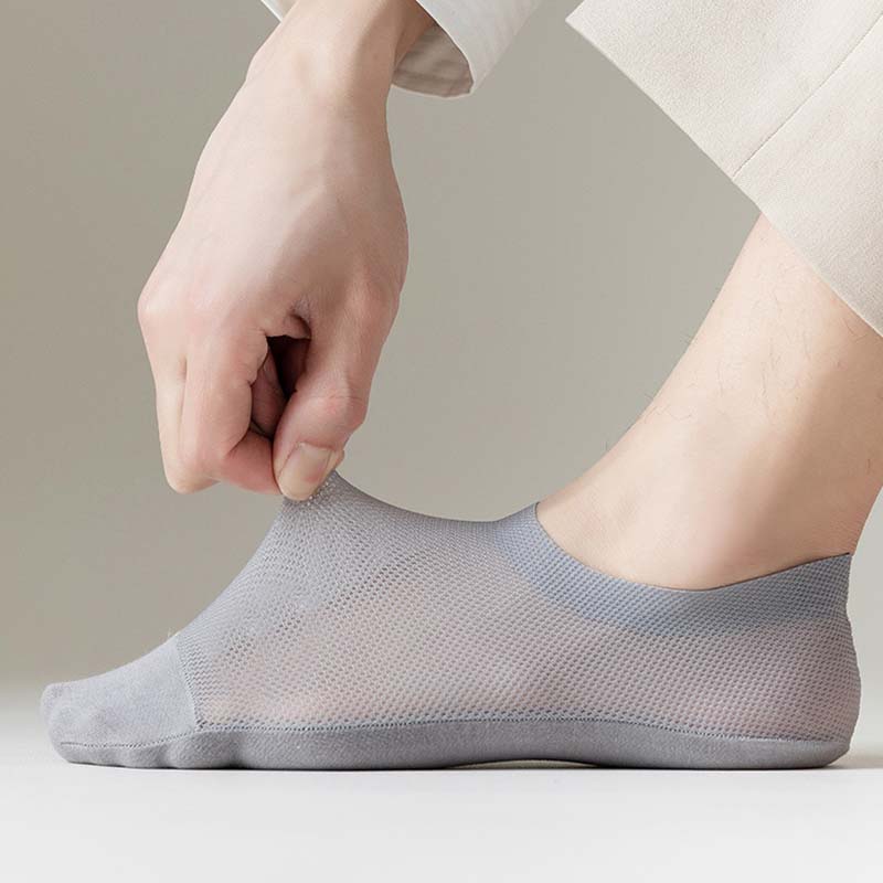 Plus Size Ice Silk Breathable Ankle Socks(3 Pairs)