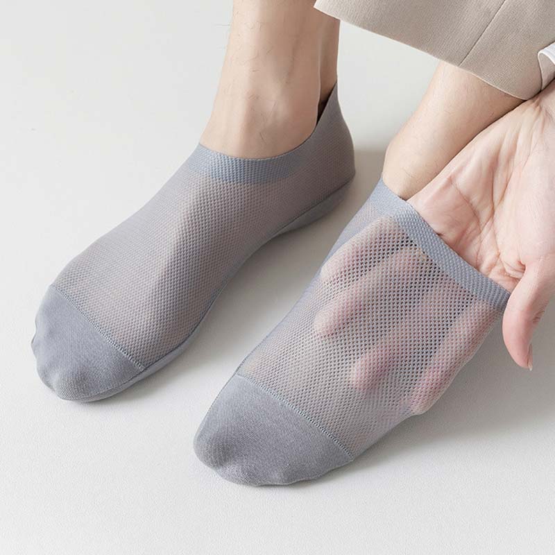Plus Size Ice Silk Breathable Ankle Socks(3 Pairs)