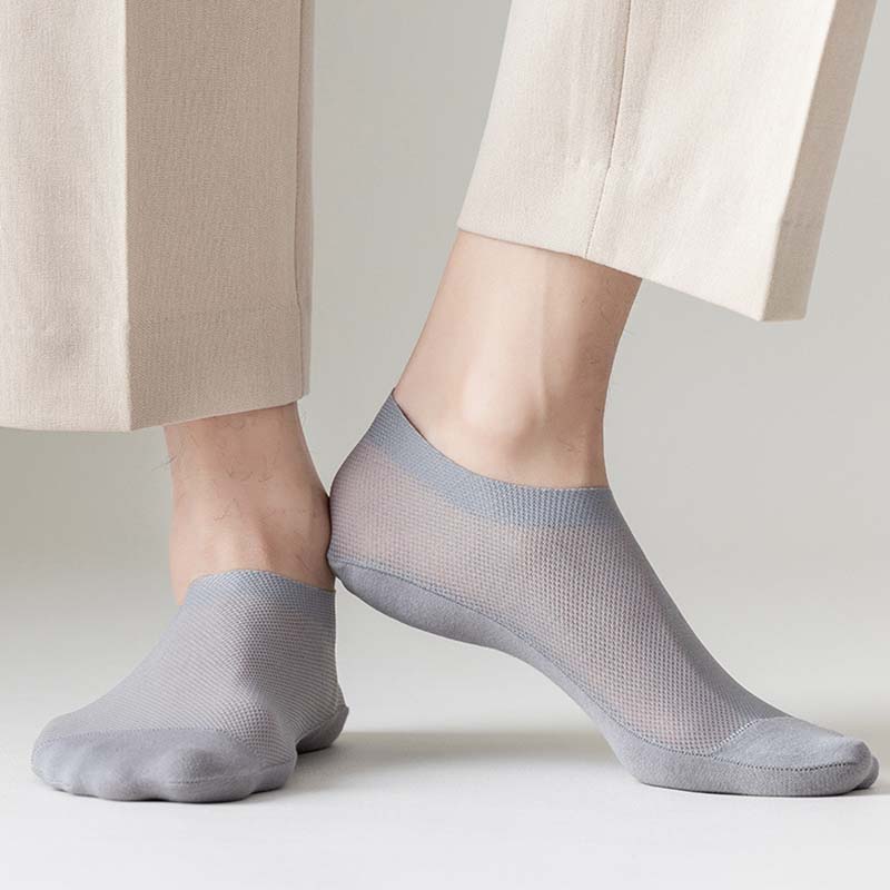 Plus Size Ice Silk Breathable Ankle Socks(3 Pairs)