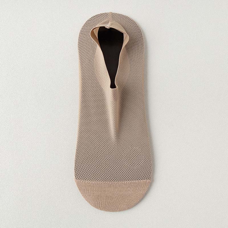 Ice Silk Breathable Ankle Socks(3 Pairs) - Khaki - EU39-46(US6-12) - image 19