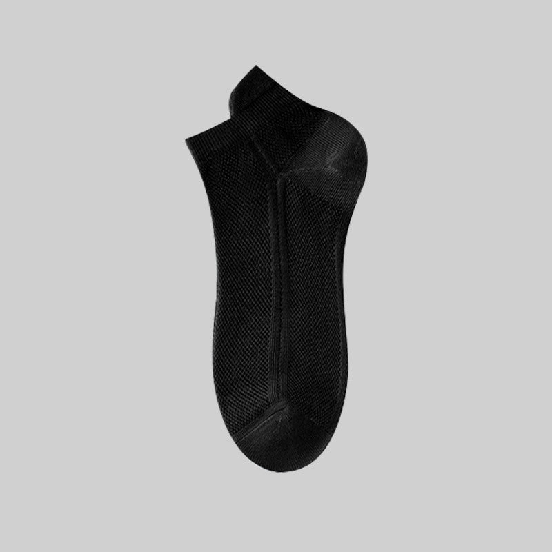 Breathable Full Mesh Ankle Socks(7 Pairs) - Black - EU36-39(US3-6) - image 12