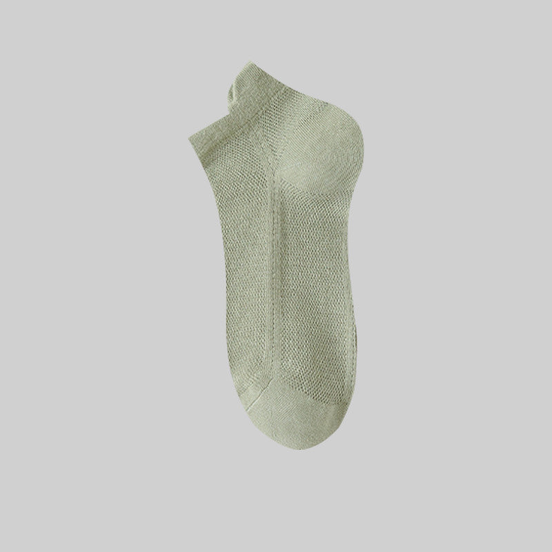 Breathable Full Mesh Ankle Socks(7 Pairs) - Green - EU36-39(US3-6) - image 15