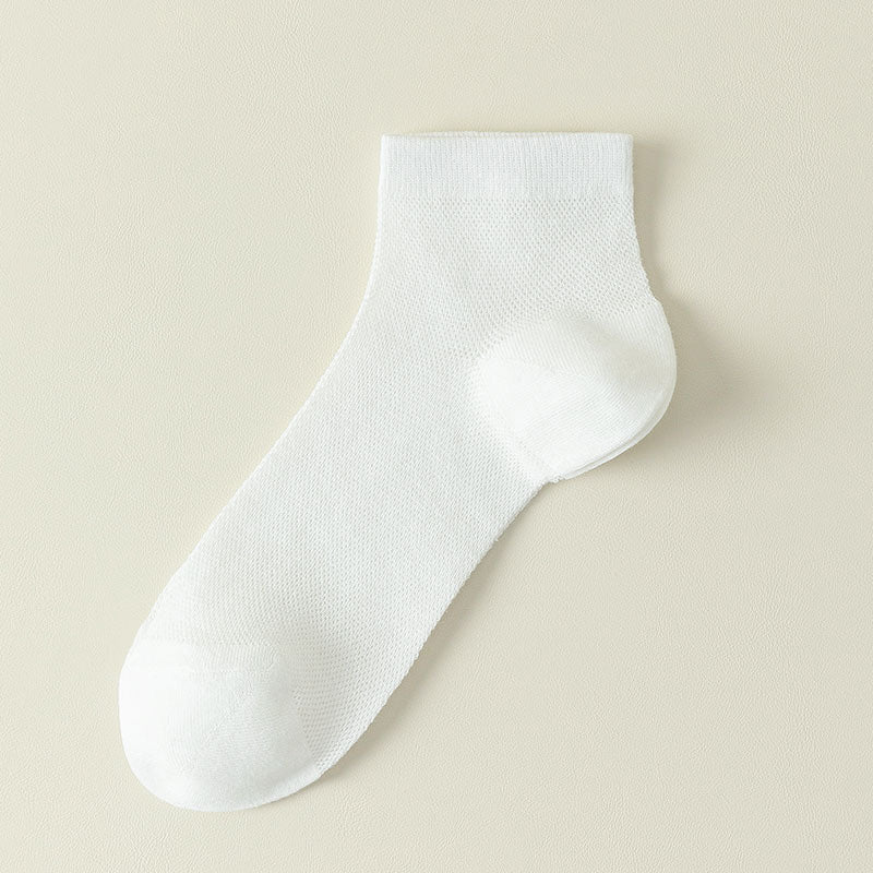 Mesh Breathable Sports Ankle Socks(7 Pairs) - White - EU37-43(US4-9) - image 12