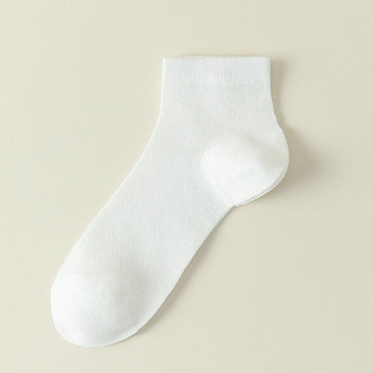 Mesh Breathable Sports Ankle Socks(7 Pairs) - White - EU37-43(US4-9) - image 12