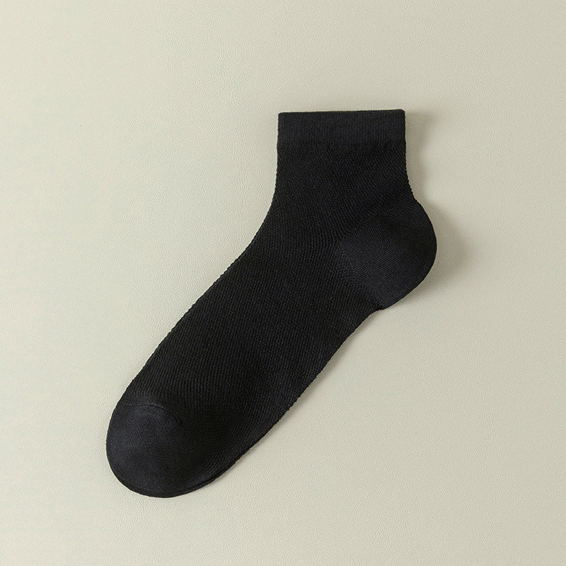 Mesh Breathable Sports Ankle Socks(7 Pairs) - Black - EU37-43(US4-9) - image 11
