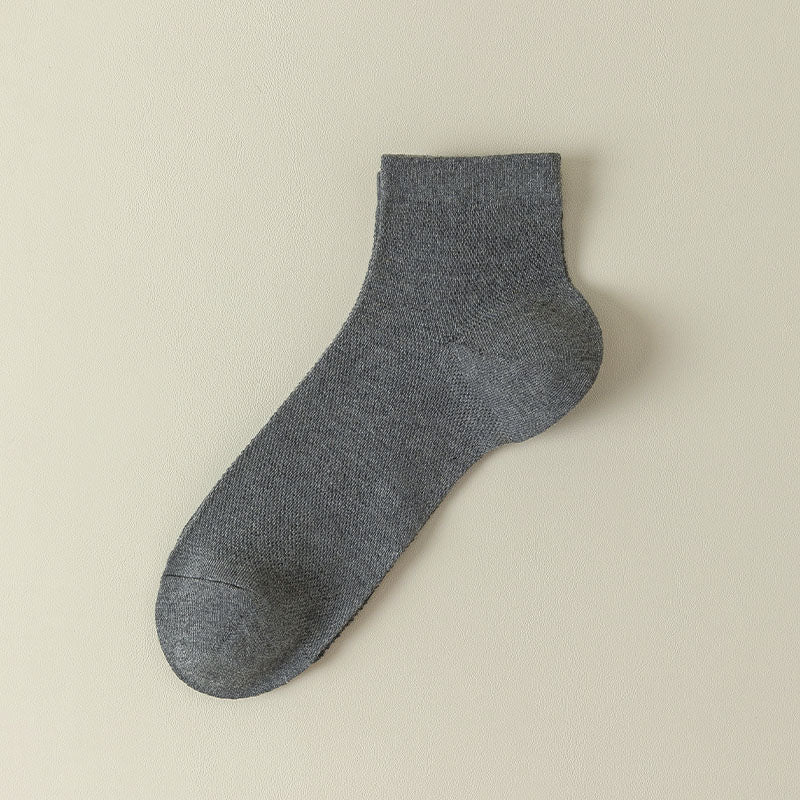 Mesh Breathable Sports Ankle Socks(7 Pairs) - Dark Grey - EU37-43(US4-9) - image 17