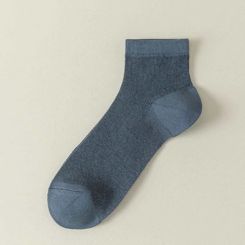 Mesh Breathable Sports Ankle Socks(7 Pairs) - Navy Blue - EU37-43(US4-9) - image 13