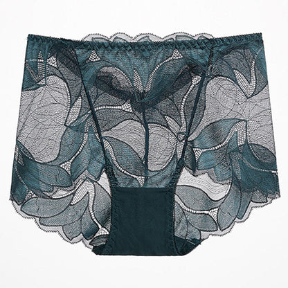 Lace Breathable Panty(5 Packs) - Dark Green - 2XL - image 22